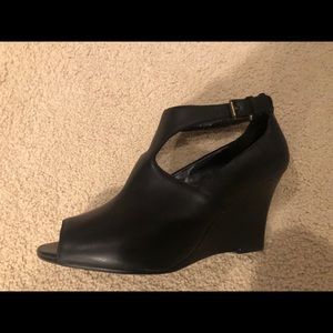 Ralph Lauren black wedge shoe